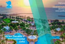 Lowongan Spa Therapist Intercontinental Doha