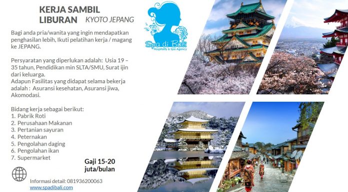 Pelatihan Kerja/ Kerja Magang Ke Jepang - Bekerja Sambil Berlibur