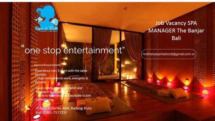 Lowongan Spa Manager The Banjar Bali