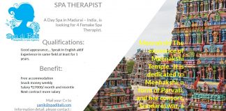 Lowongan Spa Therapist Wanita Madurai - India
