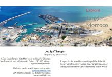 Lowongan Spa Therapist Wanita Kota Tangier - Maroko