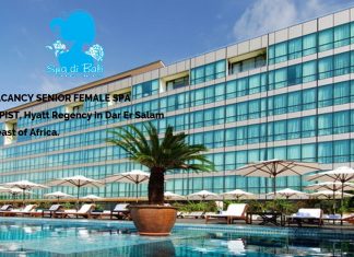 Lowongan / Job Vacancy Senoir Spa Therapist Hyatt Regency in Dar Er Salam – Africa. Lowongan / Job Vacancy Senoir Spa Therapist Hyatt Regency in Dar Er Salam - Africa