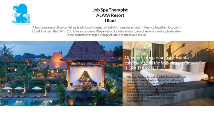 Lowongan Job Spa Therapist ALAYA Resort Ubud