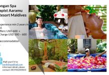 Lowongan / Job Spa Therapist Araamu Spa Maldives