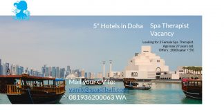 Lowongan / Job Spa Therapist Wanita Hotel Bintang 5 Doha