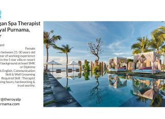 Lowongan / Job Spa Therapist The Royal Purnama Gianyar Lowongan / Job Spa Therapist The Royal Purnama Gianyar
