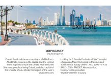 Lowongan / Job Vacancy Spa Therapist Wanita Negara Middle East - Abu Dhabi