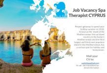 Lowongan / Job Vacancy Spa Therapist Negara Mediteranian Timur - CYPRUS