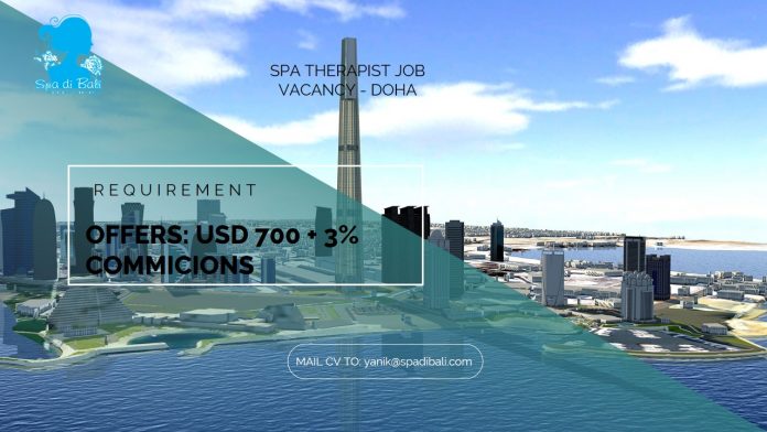 Lowongan / Job Vacancy Spa Therapist Negara Timur Tengah - Doha