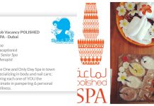 Lowongan / Job Vacancy Senior Spa Therapist & Spa Receptionist Middle East - Sharjah