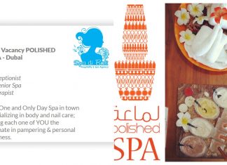 Lowongan / Job Vacancy Senior Spa Therapist & Spa Receptionist Middle East - Sharjah