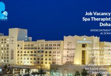 Lowongan / Job Vacancy Spa Therapist Intercontinental Hotel - Doha