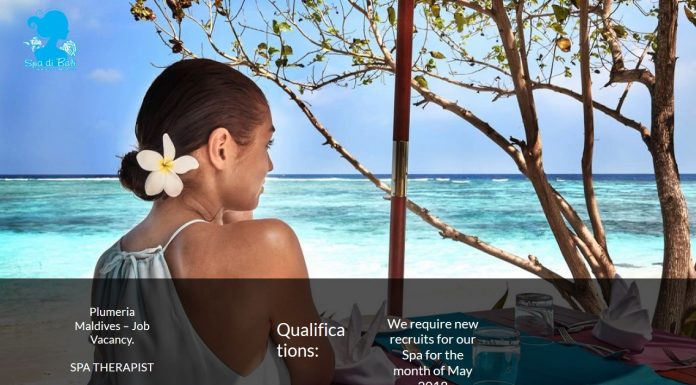 Lowongan / Job Vacancy Spa Therapist Wanita Plumeria Boutique , Vaavu Atoll - Maldives
