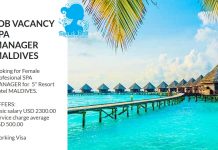 Lowongan / Job Vacancy Spa Manager Hotel Bintang 5 - Maldives
