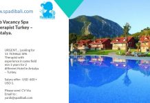 Lowongan / Job Vacancy Spa Therapist Eropa Tenggara Antalya – Turkey Lowongan / Job Vacancy Spa Therapist Eropa Tenggara Antalya - Turkey