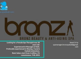 Lowongan / Job Vacancy Spa Therapist Bronz Beauty & Anti-Ageing Spa Lowongan / Job Vacancy Spa Therapist Bronz Beauty & Anti-Ageing Spa