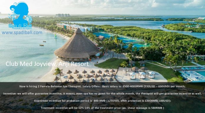 Club Med Group - Lowongan Spa Therapist Wanita Club Med Joyview, Anji Resort - China