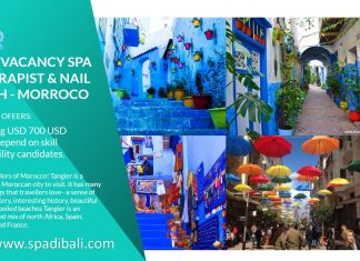 Lowongan / Job Spa Therapist & Nail Technician Negara Afrika Utara Tangier - Maroko