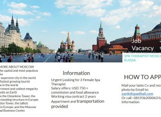 Hal Menarik Tentang Ibukota Rusia - Moscow / Lowongan Spa Therapist Wanita Luar Negeri