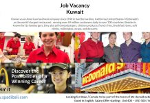 Lowongan / Job Vacancy Staff Mc Donald's Negara Timur Tengah - Kuwait