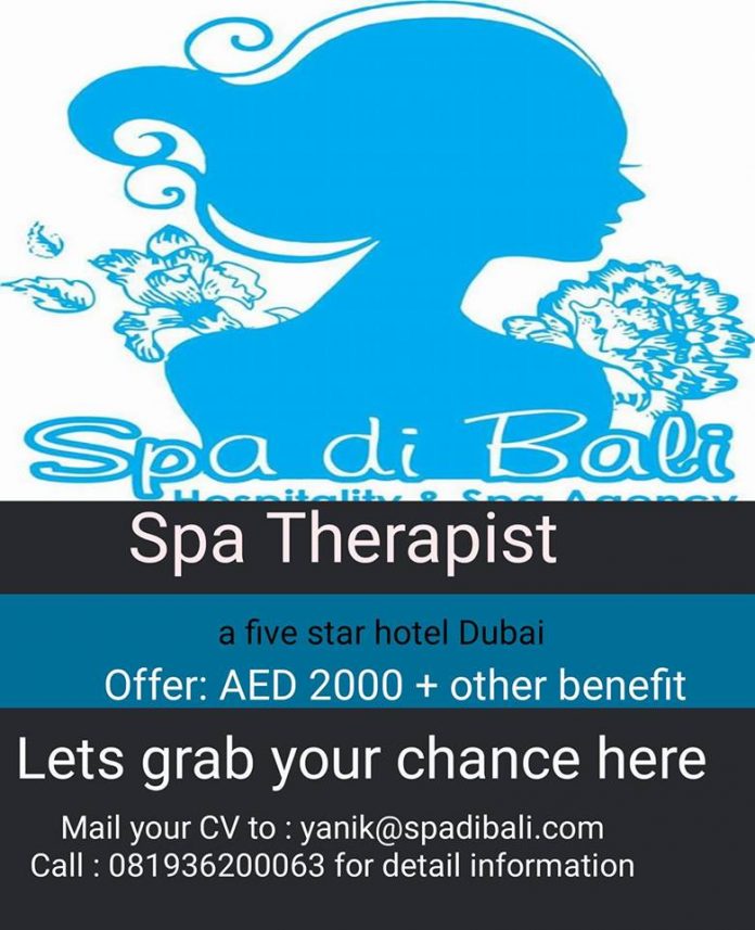 Lowongan Spa Therapist Wanita Hotel Bintang 5 Middle East - Dubai