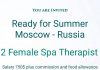 Lowongan Spa Therapist Wanita Ibukota dan Kota Terpadat Rusia - Moscow