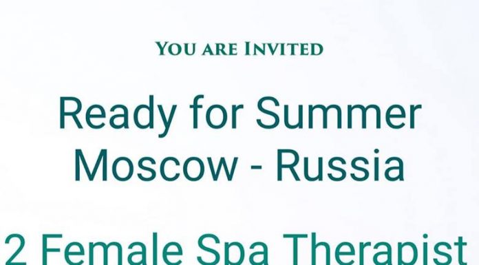 Lowongan Spa Therapist Wanita Ibukota dan Kota Terpadat Rusia - Moscow
