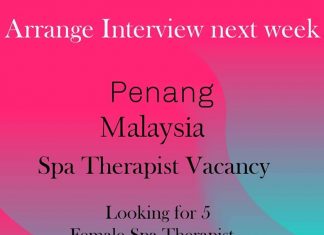 Spa Therapist Penang Malaysia – Lowongan Spa Negara Asia Terbaru Spa Therapist Penang Malaysia - Lowongan Spa Negara Asia Terbaru