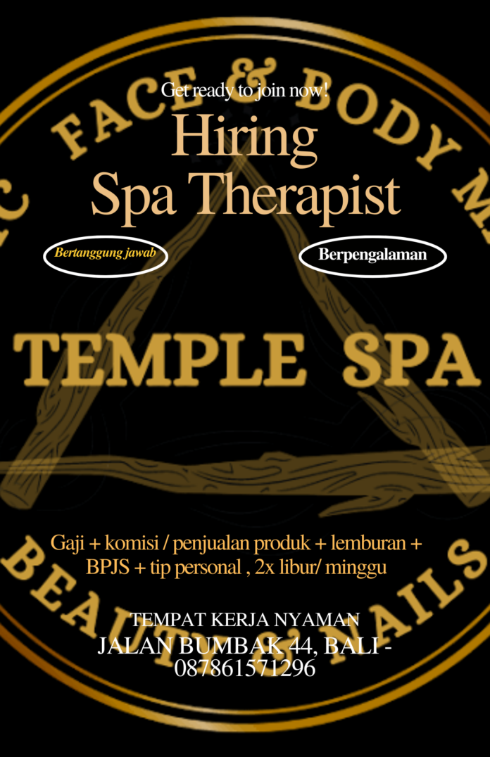 Lowongan Spa Therapist Wanita Di Bali Dengan Reviews Terbaik - Jalan Bumbak NO. 44